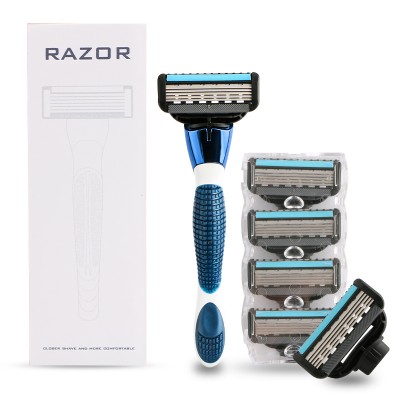 D952L High quality 5 blade + 1 trimmer blade mens shaving system razor blade