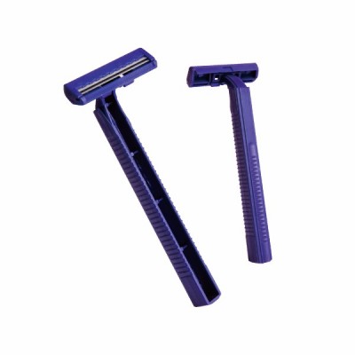 D207 disposable plastic handle twin blade shaving razor