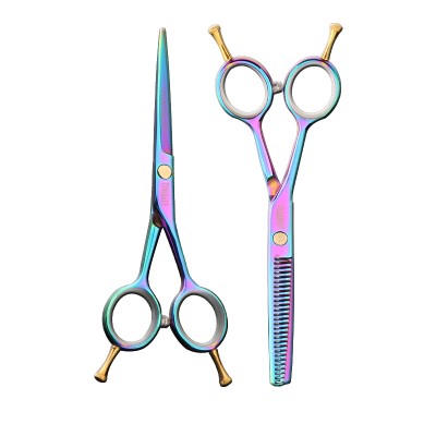 professional 5.5 inch Japan 4cr cutting scissors & thinning scissors per set / barber shop / salon scissors